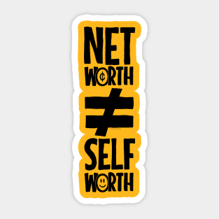 Net Worth ≠ Self Worth ALT Sticker